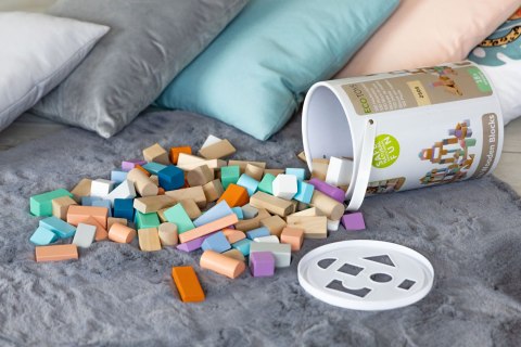 DREWNIANE KLOCKI 100 SZT WIADERKO + SORTER ECOTOYS DREWNIANE KLOCKI 100 SZT WIADERKO + SORTER ECOTOYS