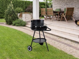GRILL OGRODOWY OKRĄGŁY RUSZT Z REGULACJĄ WYSOKOŚCI RUSZTU