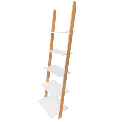 REGAŁ DRABINA 5 PÓŁEK MDF BAMBUS MODERNHOME REGAŁ DRABINA 5 PÓŁEK MDF BAMBUS MODERNHOME