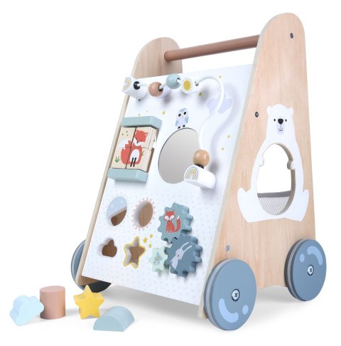 PCHACZ CHODZIK DREWNIANY EDUKACYJNY Z RUCHOMYMI ELEMENTAMI ECOTOYS
