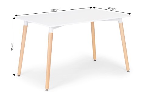 STÓŁ STOLIK PROSTOKĄTNY 120X 80 CM NOWOCZESNY DO JADALNI SALONU KUCHNI MODERNHOME