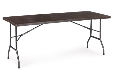 ZESTAW CATERINGOWY STÓŁ BANKIETOWY 180CM + 2 ŁAWKI BRĄZ MODERNHOME