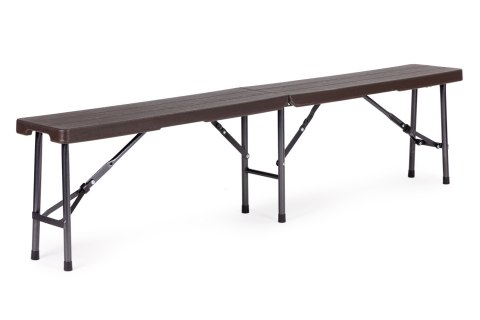 ZESTAW CATERINGOWY STÓŁ BANKIETOWY 180CM + 2 ŁAWKI BRĄZ MODERNHOME