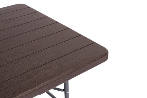 ZESTAW CATERINGOWY STÓŁ BANKIETOWY 180CM + 2 ŁAWKI BRĄZ MODERNHOME