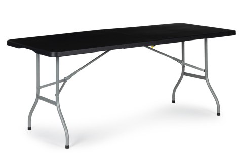 STÓŁ SKŁADANY CATERINGOWY OGRODOWY BANKIETOWY 180CM - CZARNY