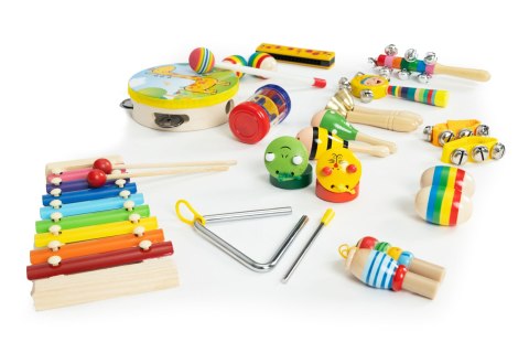ZESTAW DREWNIANYCH INSTRUMENTÓW DLA DZIECI 14 INSTRUMENTÓW ECOTOYS