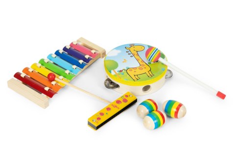 ZESTAW DREWNIANYCH INSTRUMENTÓW DLA DZIECI 14 INSTRUMENTÓW ECOTOYS