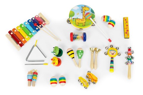 ZESTAW DREWNIANYCH INSTRUMENTÓW DLA DZIECI 14 INSTRUMENTÓW ECOTOYS