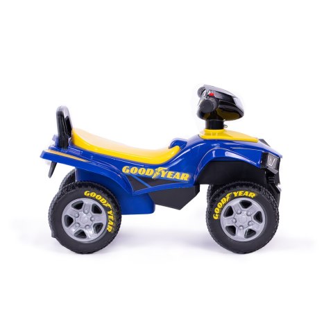 JEŹDZIK QUAD GOODYEAR INTERAKTYWNA KIEROWNICA DŹWIĘKI NIEBIESKI