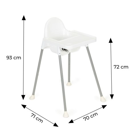 KRZESEŁKO FOTELIK DO KARMIENIA 2W1 ECOTOYS BIAŁY