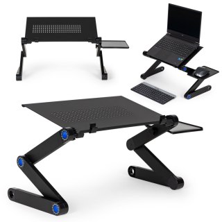 PODSTAWKA STOLIK STOJAK POD LAPTOP ALUMINIOWY SKŁADANY Z REGULACJĄ 2 BLATY
