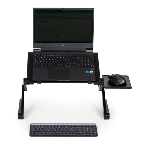 PODSTAWKA STOLIK STOJAK POD LAPTOP ALUMINIOWY SKŁADANY Z REGULACJĄ 2 BLATY