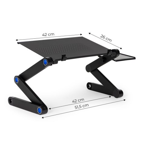 PODSTAWKA STOLIK STOJAK POD LAPTOP ALUMINIOWY SKŁADANY Z REGULACJĄ 2 BLATY