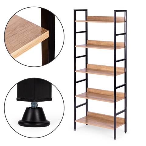 REAŁ LOFTOWY WYSOKI 5 PÓŁEK METAL MDF MODERNHOME