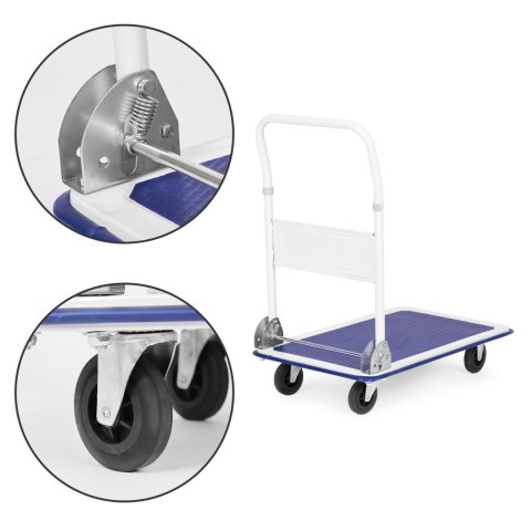 WÓZEK TRANSPORTOWY PLATFORMOWY MAGAZYNOWY 150KG SKŁADANY RĘCZNY