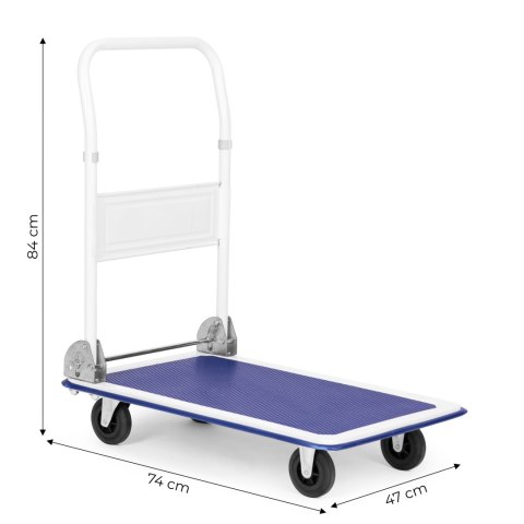 WÓZEK TRANSPORTOWY PLATFORMOWY MAGAZYNOWY 150KG SKŁADANY RĘCZNY