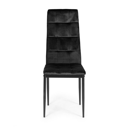 KOMPLET 4 KRZESEŁ CZARNE KRZESŁO WELUROWE DO JADALNI I SALONU MODERNHOME