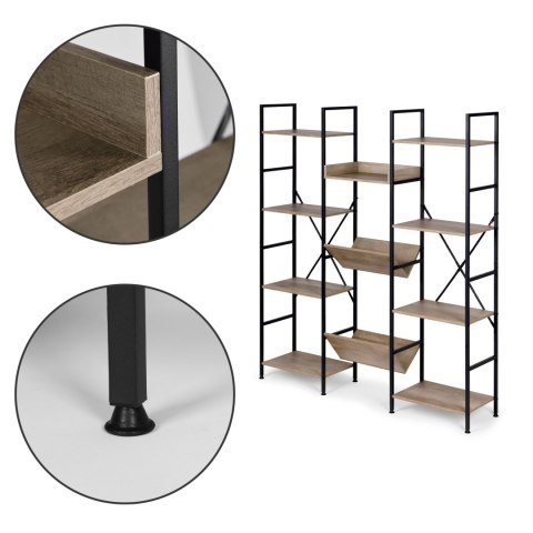 NOWOCZESNY STOJĄCY REGAŁ METALOWY STELAŻ 11 PÓŁEK MODERNHOME