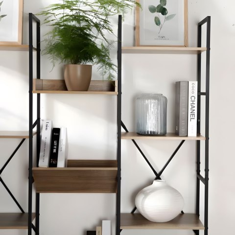 NOWOCZESNY STOJĄCY REGAŁ METALOWY STELAŻ 11 PÓŁEK MODERNHOME