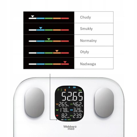 WAGA ŁAZIENKOWA ANALITYCZNA 15 PARAMETRÓW APPLE HEALTH GOOGLE FIT VERA WEBBER
