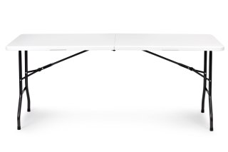 Stół cateringowy 179x74 cm składany w walizkę biały ModernHome