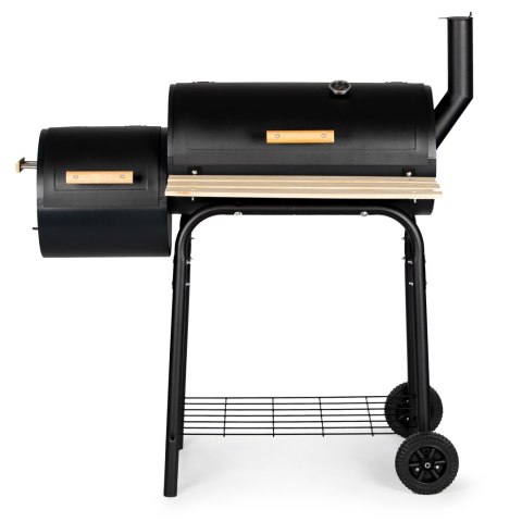 Duży grill ogrodowy wędzarbua 2w1 z termometrem komin półka koła Duży grill ogrodowy wędzarbua 2w1 z termometrem komin półka koła