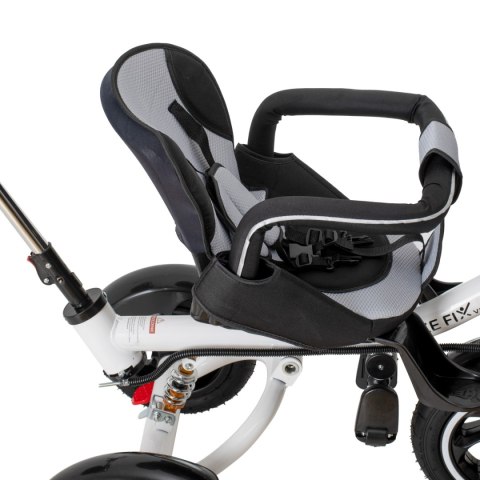 Rowerek Trójkołowy Trike Fix 3w1 z daszkiem obracany regulowany spacerówka prowadnik pasy V3 czarny