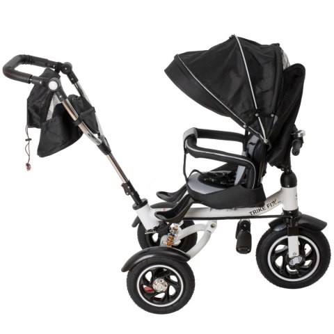 Rowerek Trójkołowy Trike Fix 3w1 z daszkiem obracany regulowany spacerówka prowadnik pasy V3 czarny