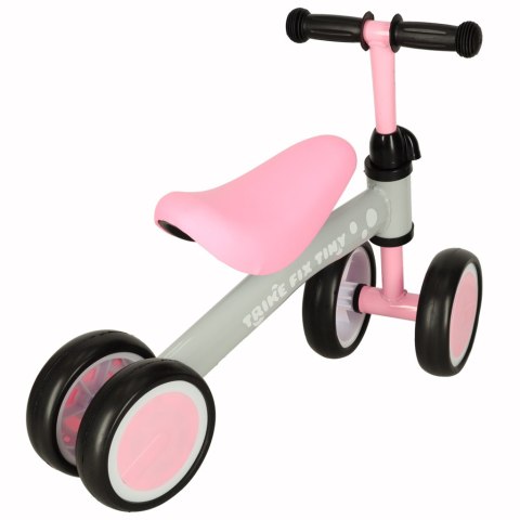 Rowerek biegowy Trike Fix Tiny jeździk chodzik 4 koła regulacja kierownicy różowy
